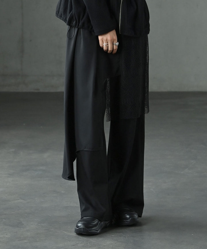 アシンメトリーレイヤードパンツ