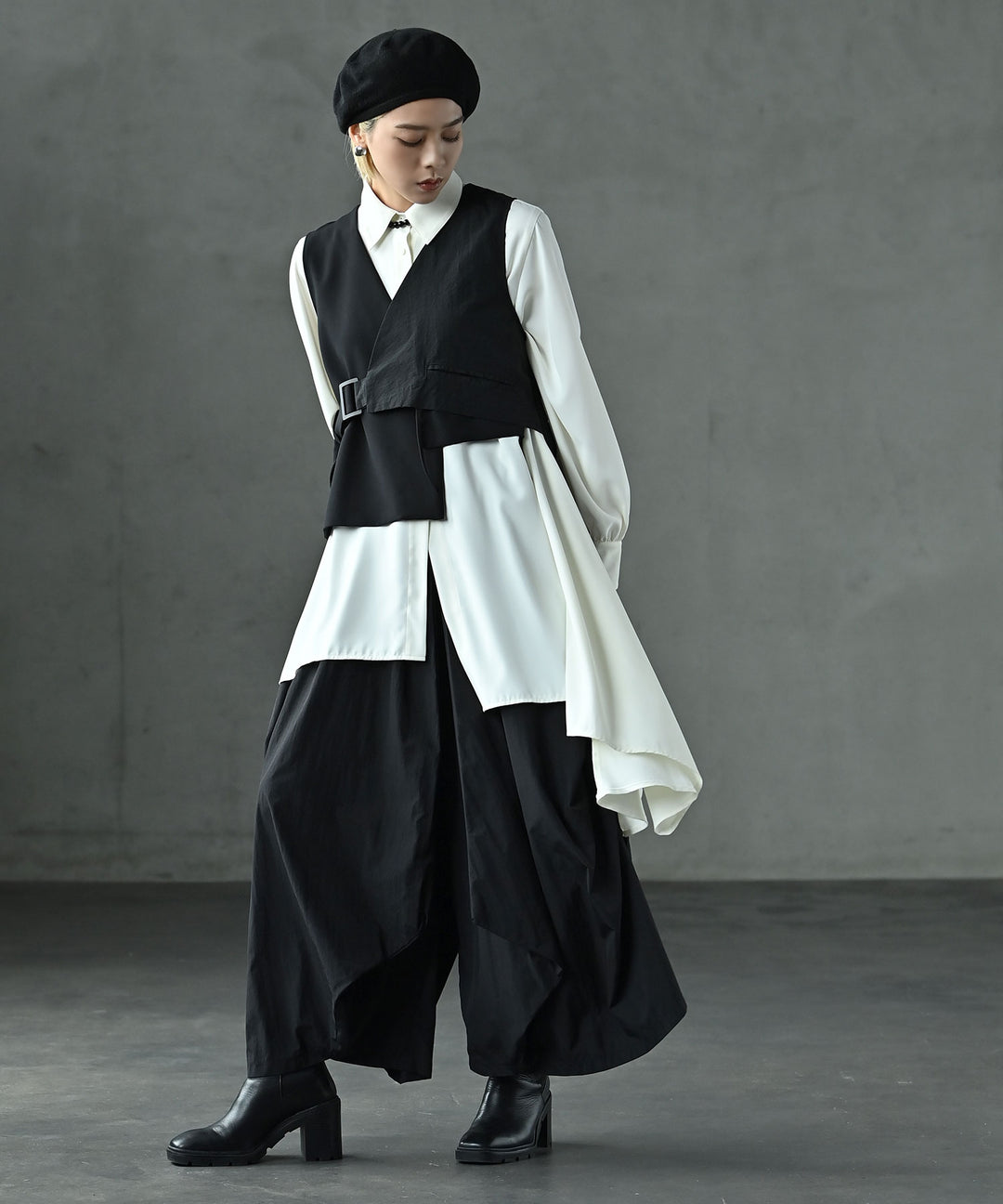 フローイングスカートパンツ