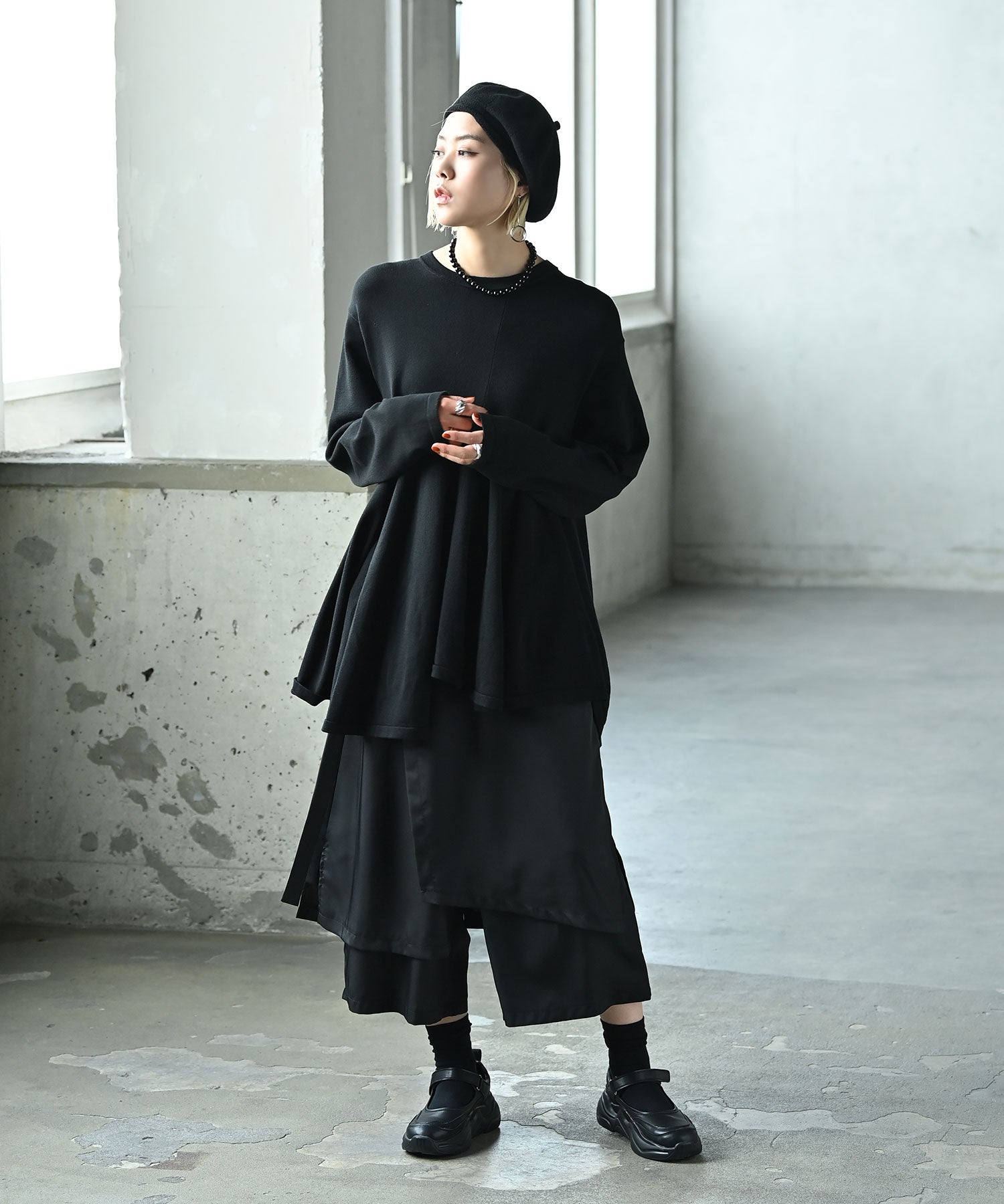 アシンメトリーニットプルオーバー – funda mine