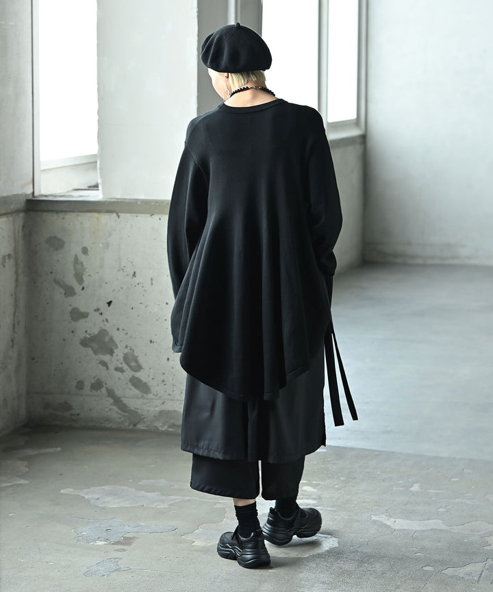 アシンメトリーニットプルオーバー