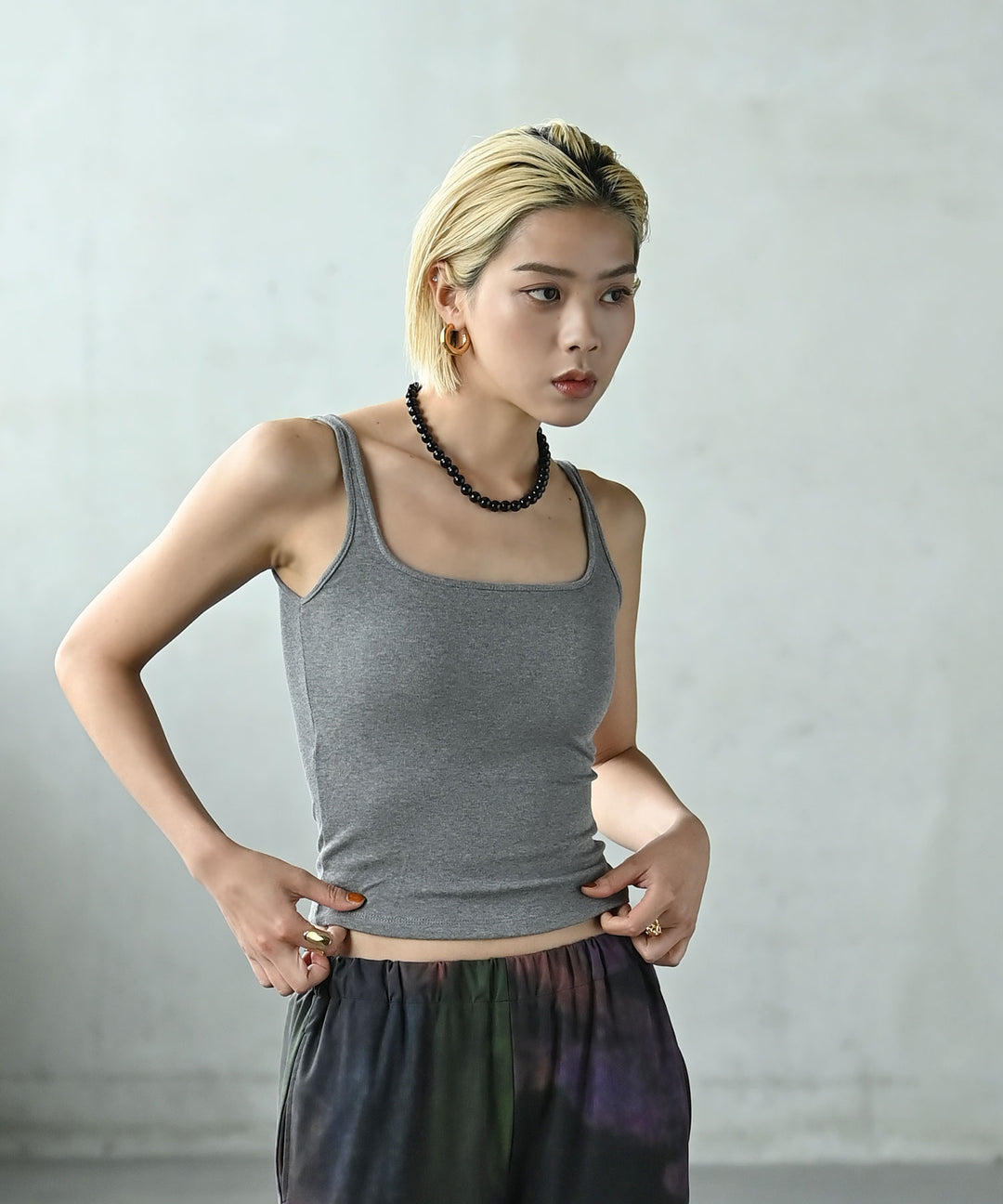 裏微起毛カップインタンクトップ