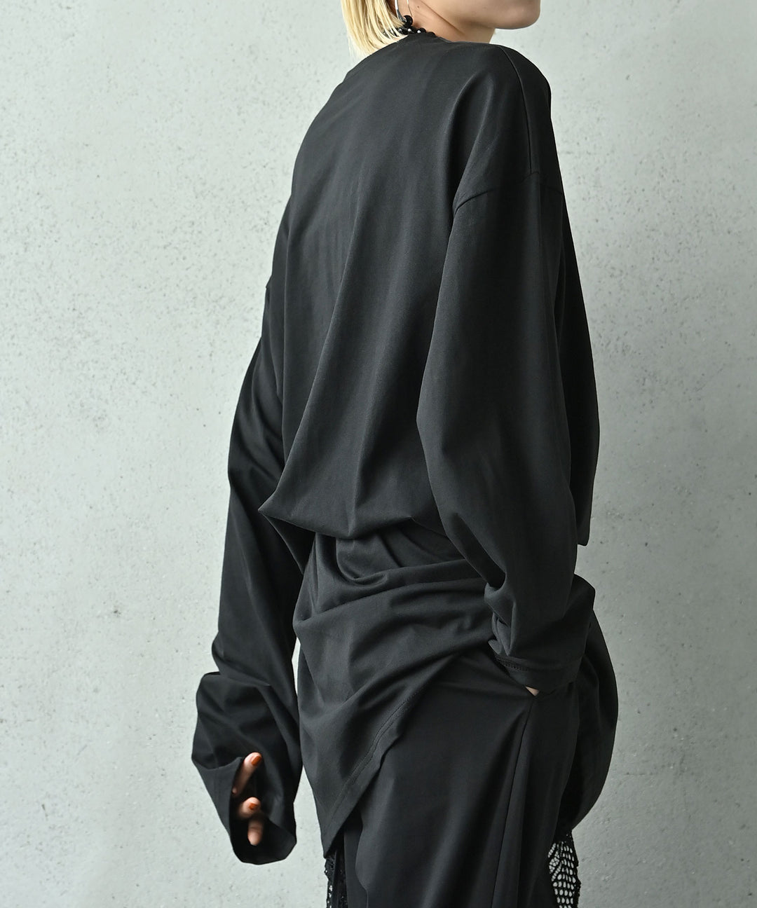 ロングスリーブウエストシェイプチュニックトップス