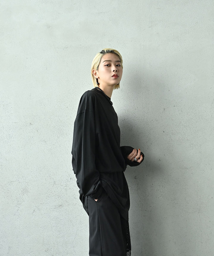 ロングスリーブウエストシェイプチュニックトップス