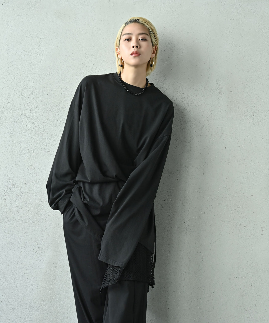 ロングスリーブウエストシェイプチュニックトップス