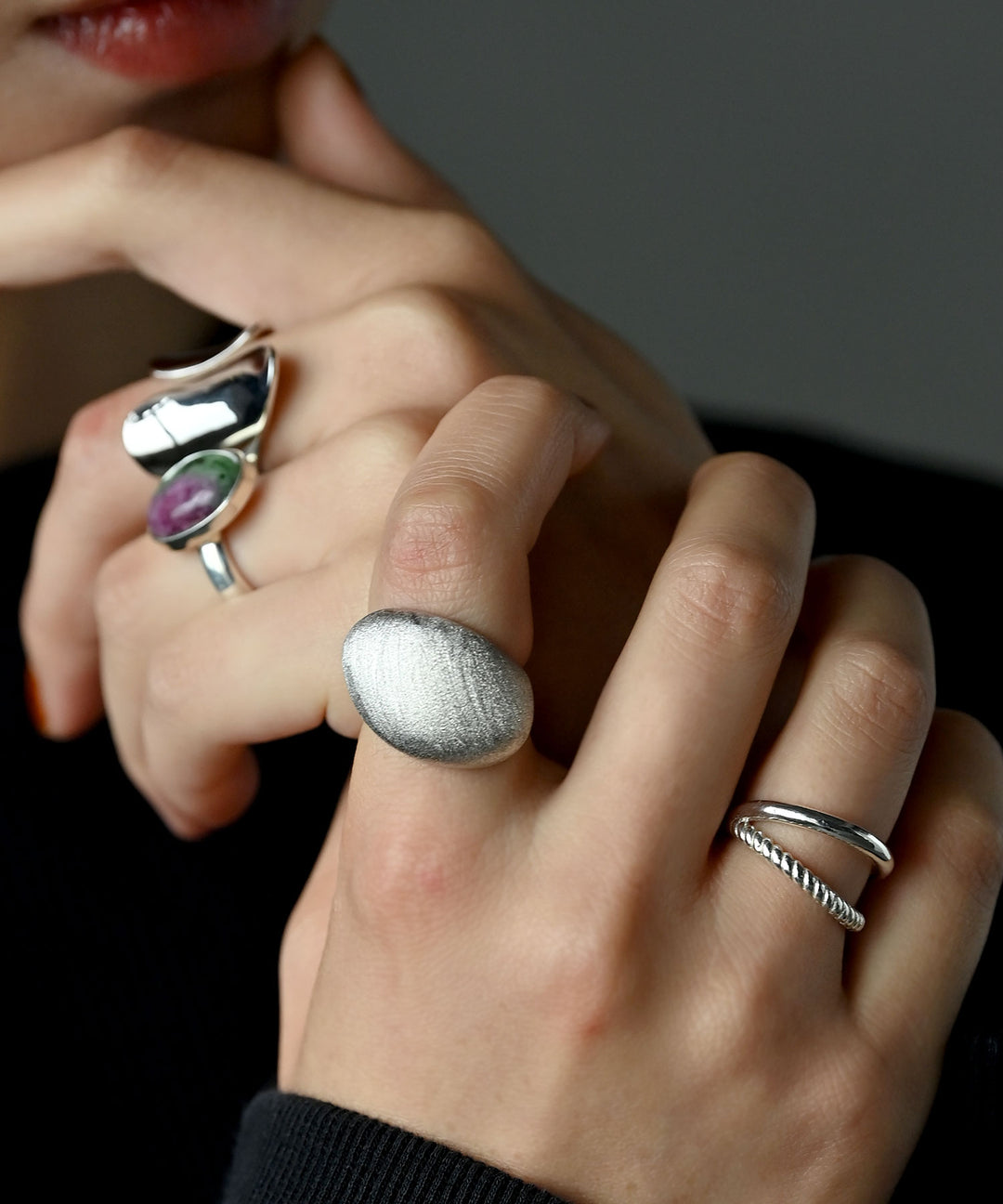 [SILVER]マットスムースリング