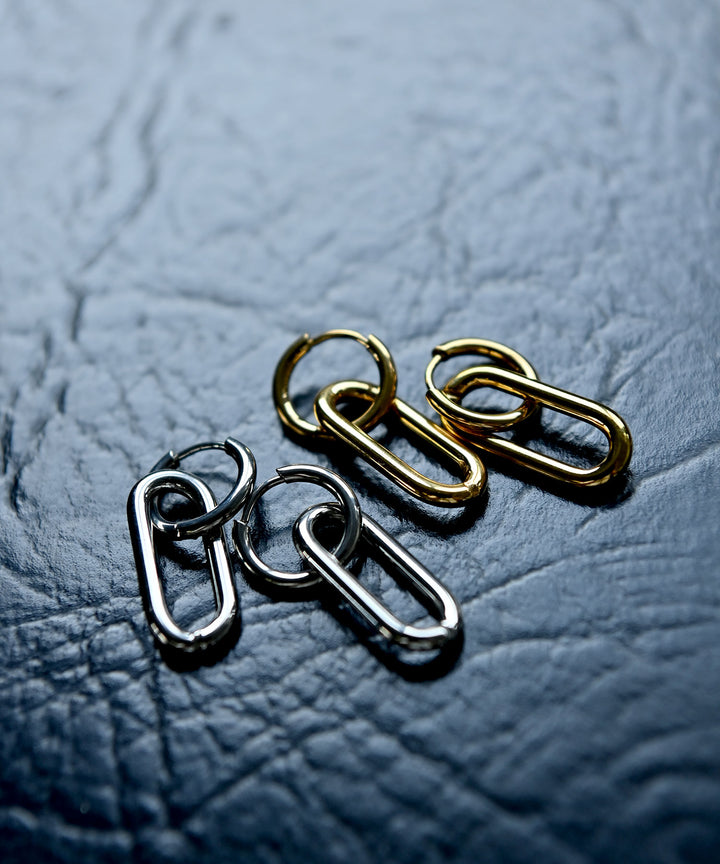 サージカル2WAYダブルリングピアス