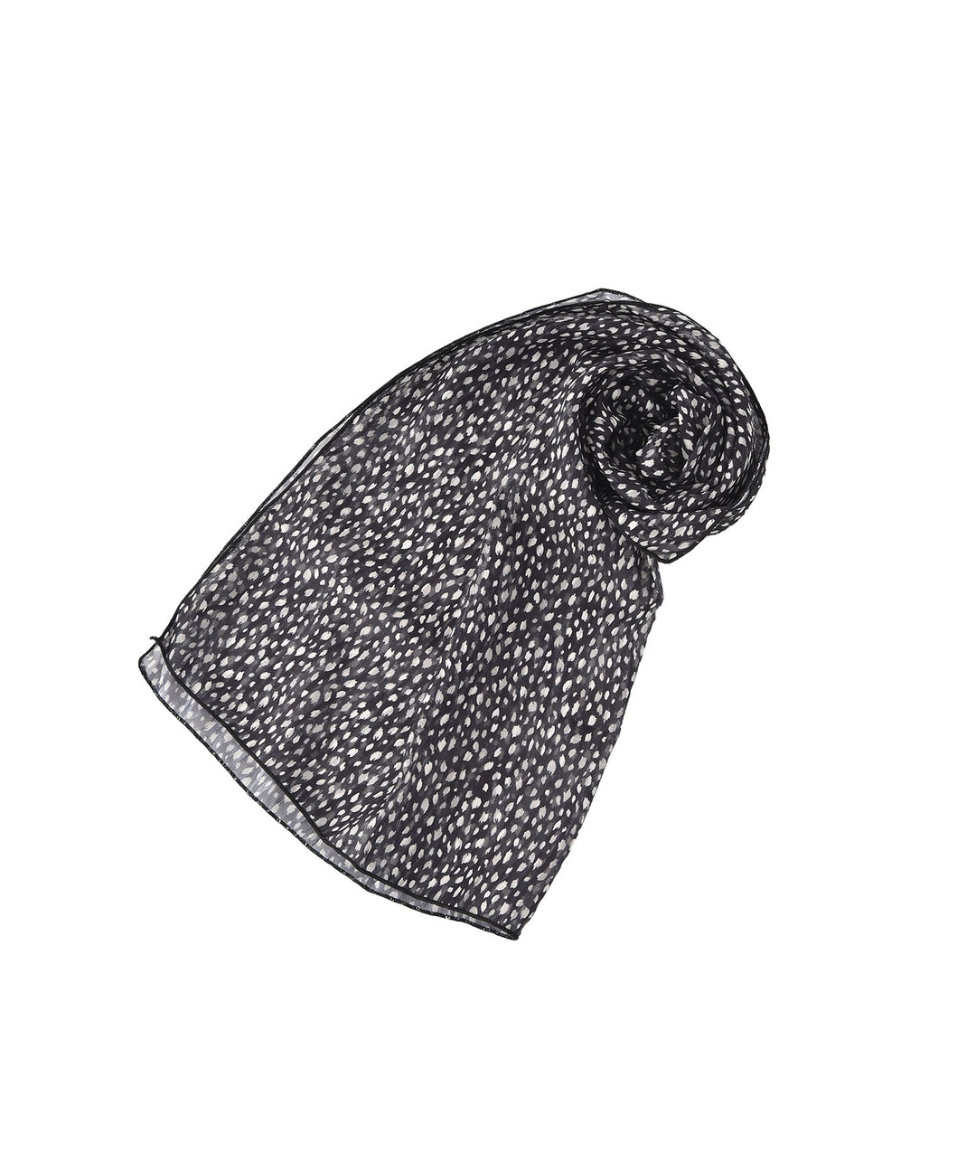 ハンドペイント風ドットスカーフ