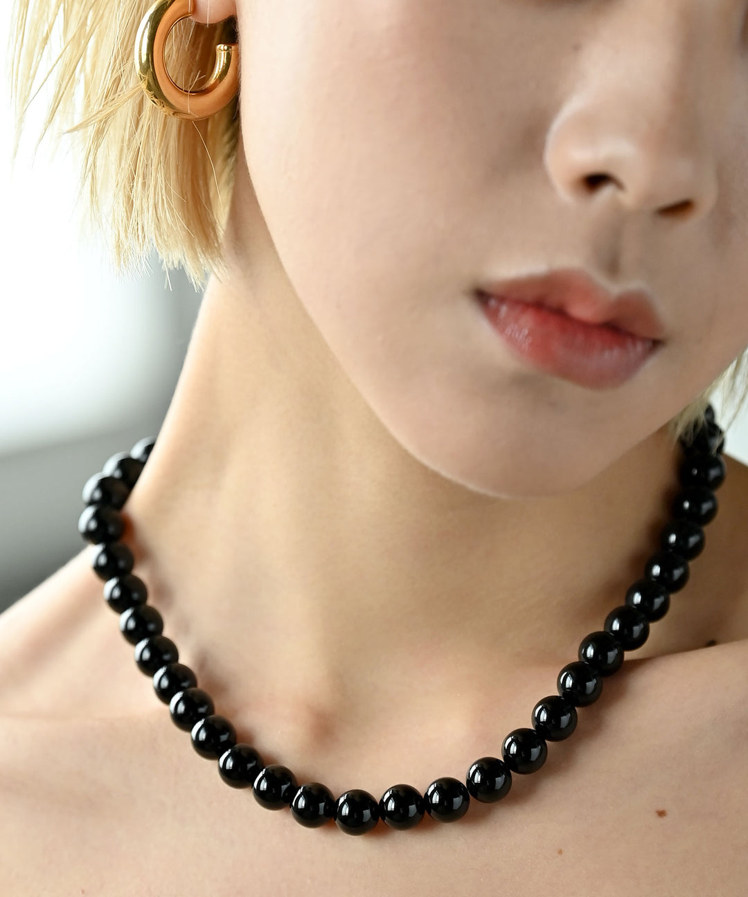ブラックストーンネックレス