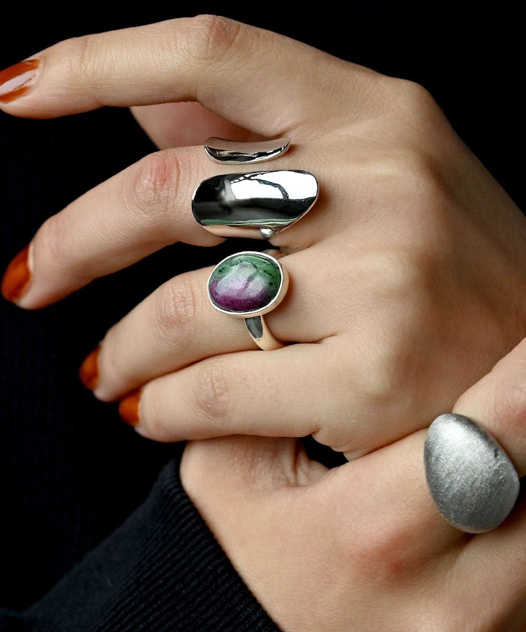 [SILVER]ルビーインカイヤナイトリング