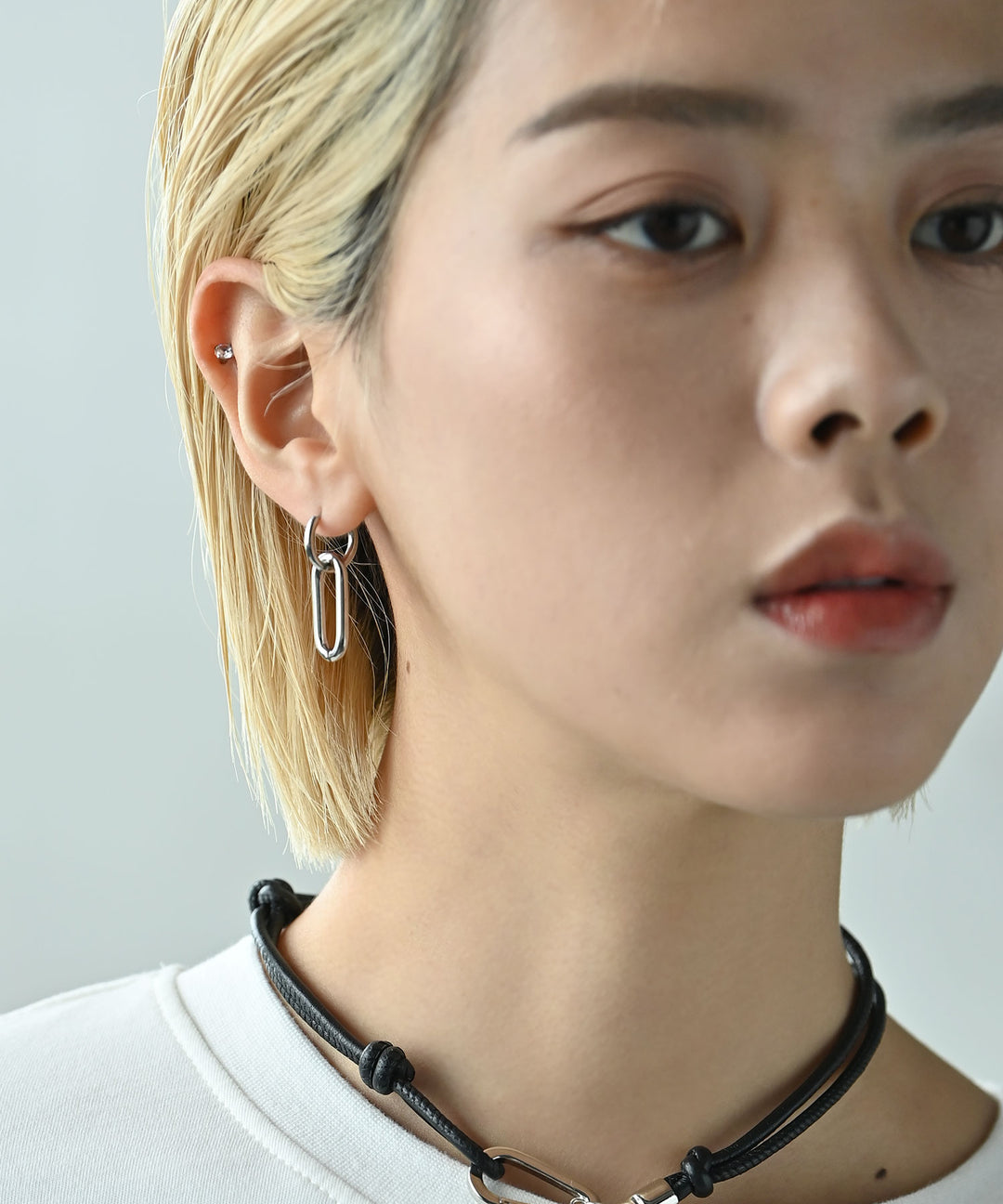 サージカル2WAYダブルリングピアス