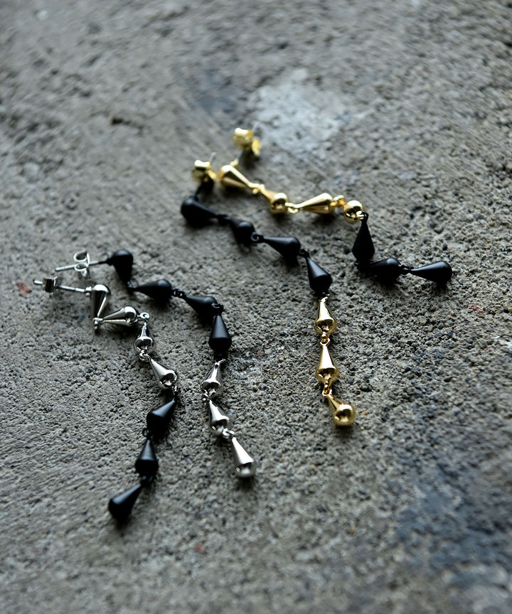 配色ロングピアス