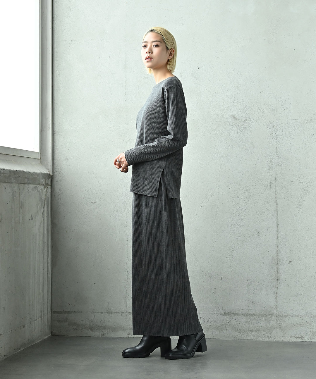 【SETUP可】リラックスアイラインスカート