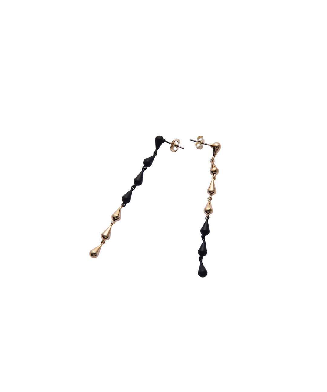 配色ロングピアス