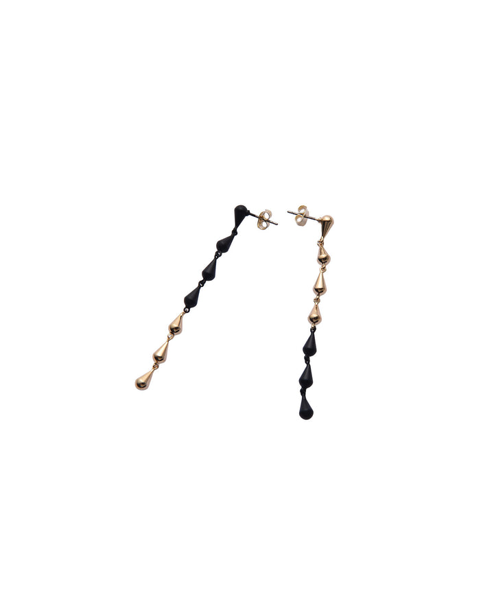 配色ロングピアス