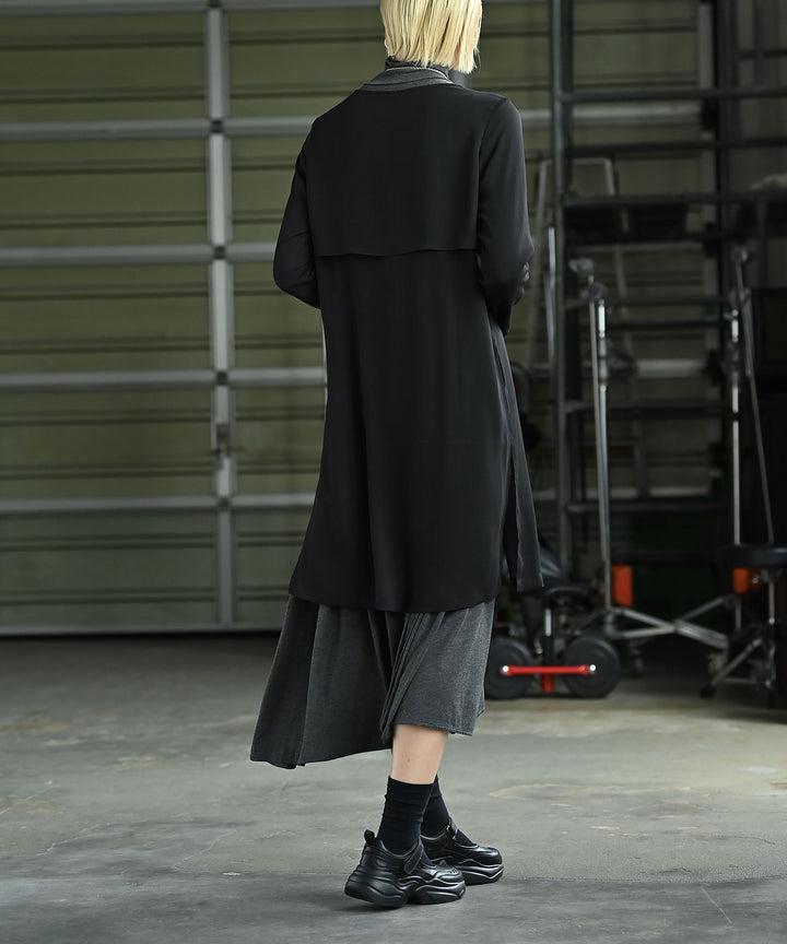 【しっとり肌触り】アシメタートルワンピース