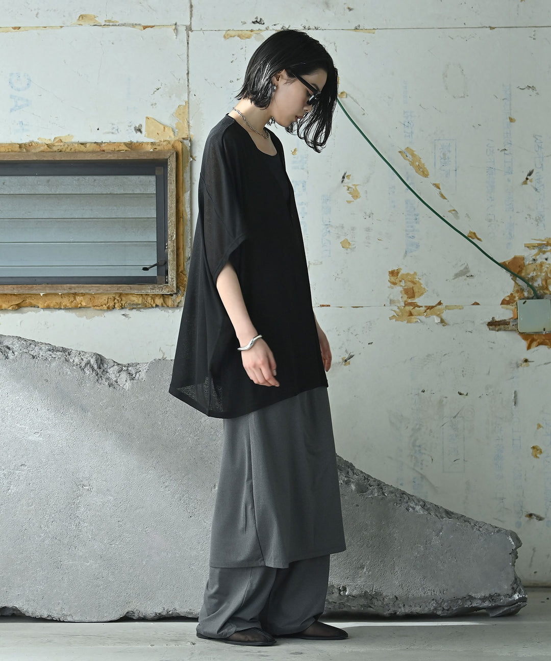 シアーボックスカーデ