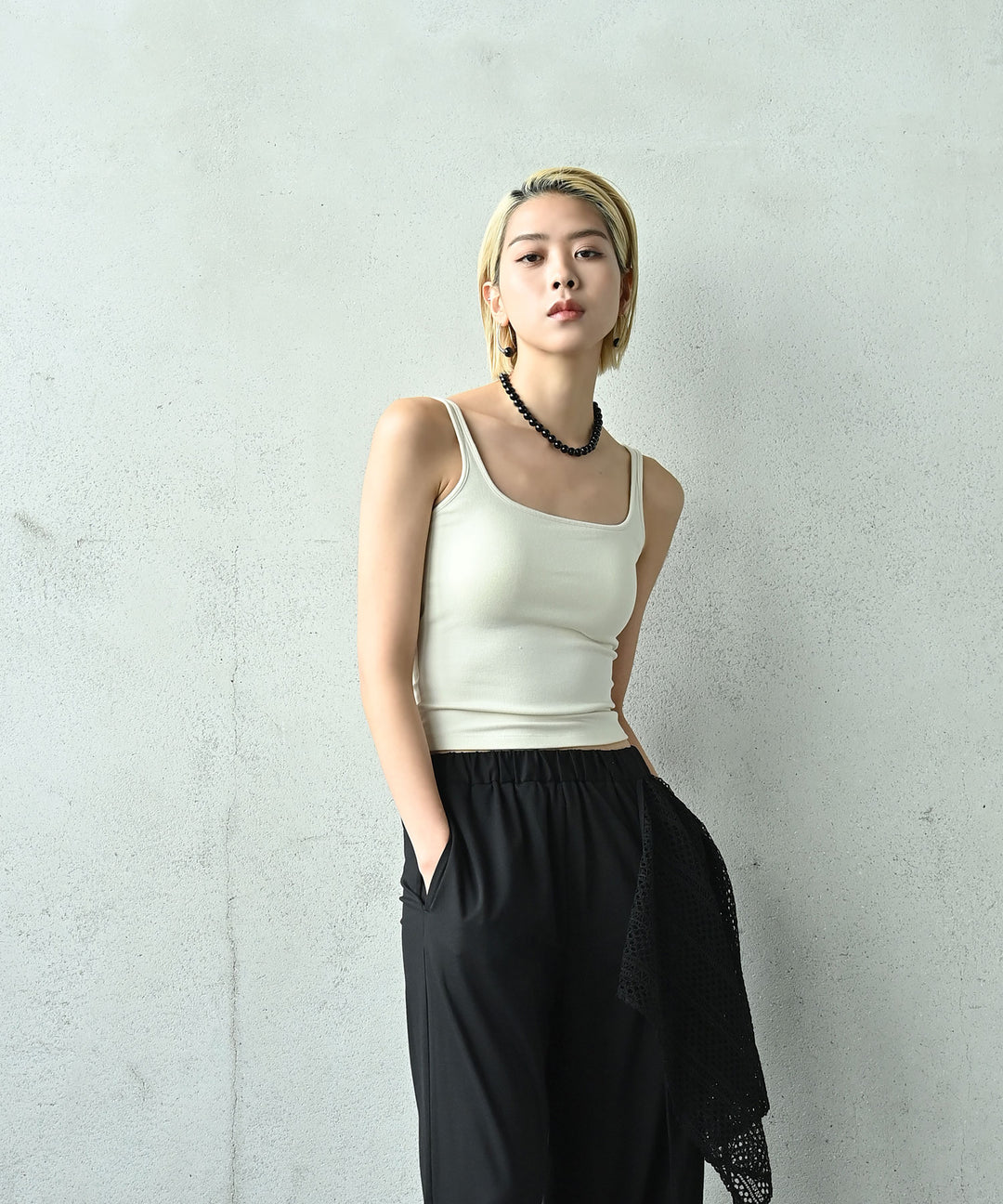 裏微起毛カップインタンクトップ