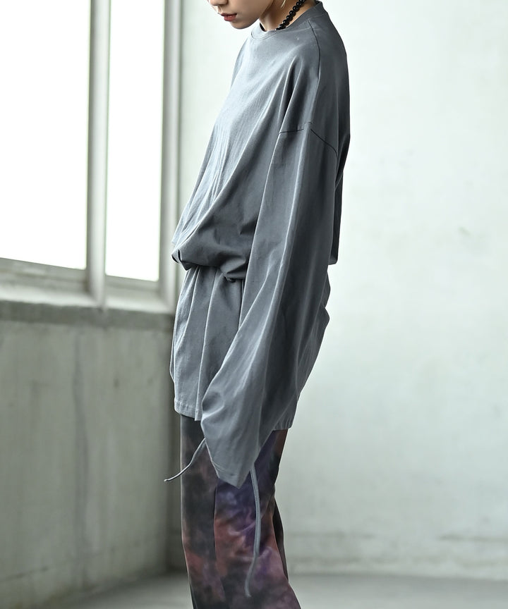 ロングスリーブウエストシェイプチュニックトップス