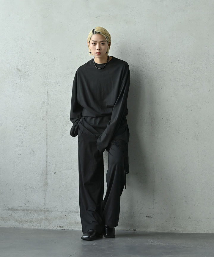 ロングスリーブウエストシェイプチュニックトップス