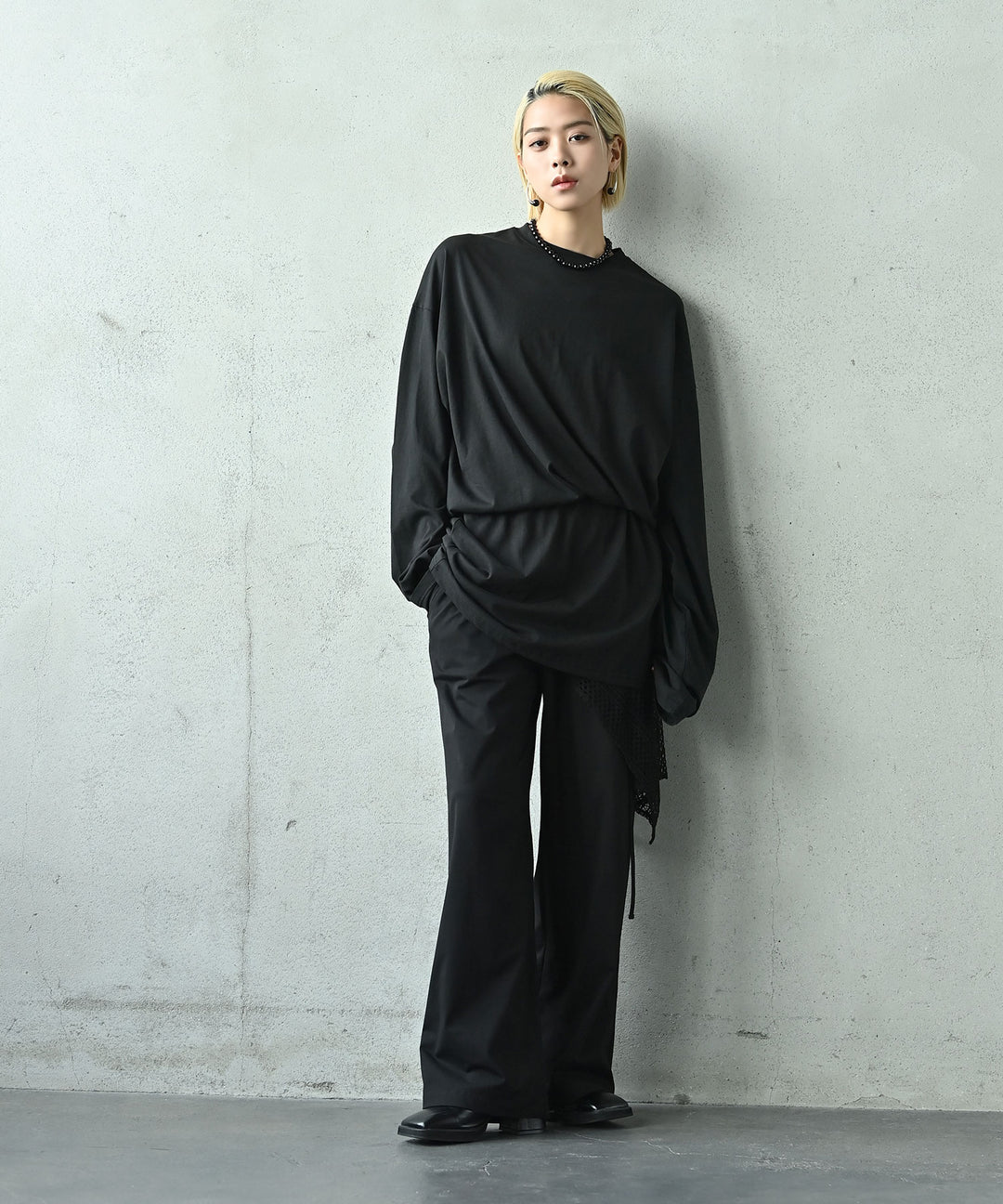 ロングスリーブウエストシェイプチュニックトップス