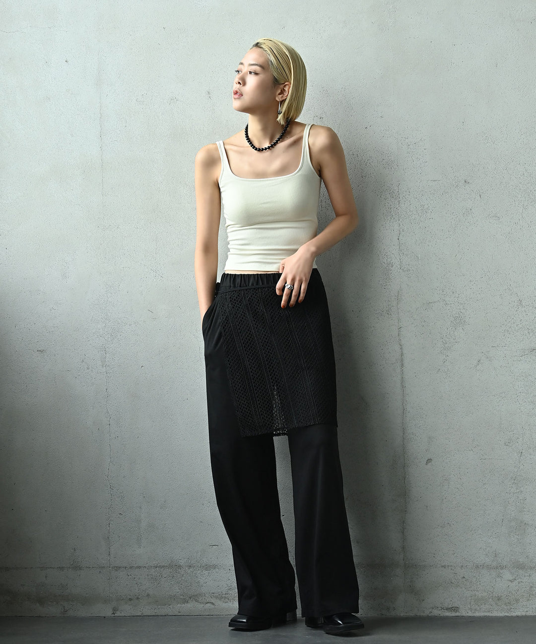 裏微起毛カップインタンクトップ