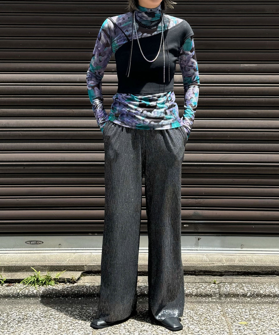 ニュアンスストレッチシアートップス