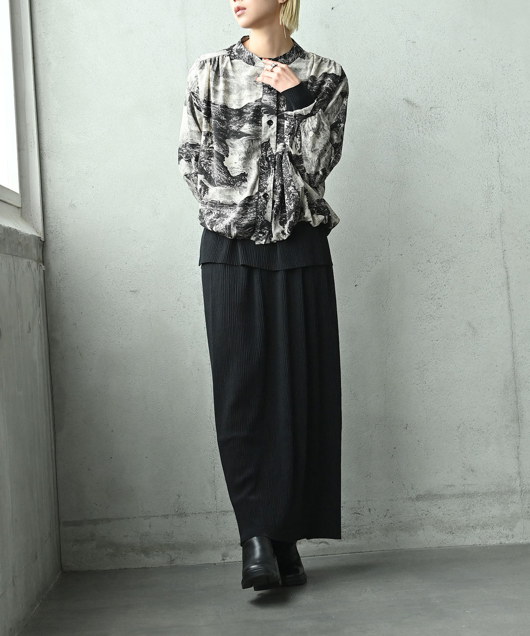 【SETUP可】リラックスアイラインスカート