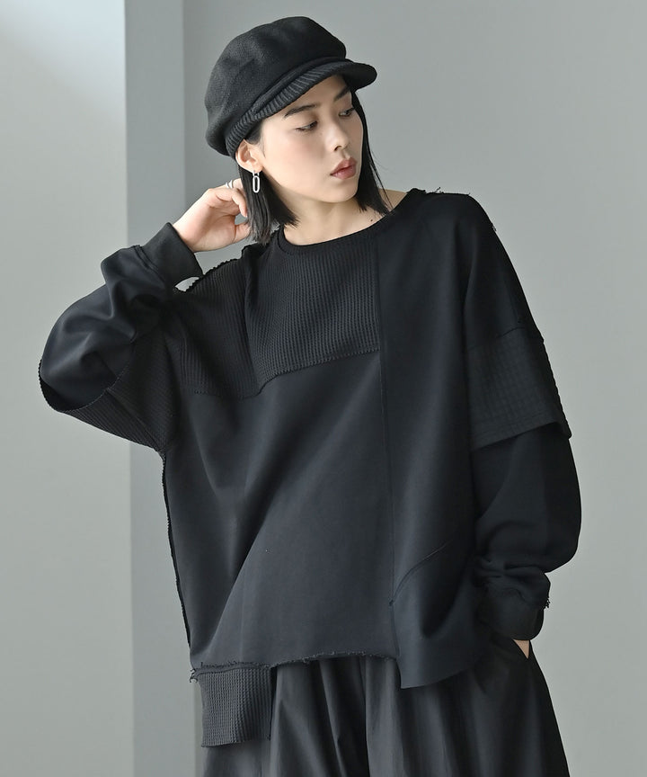 UNISEX テクニカルパッチワークトップス