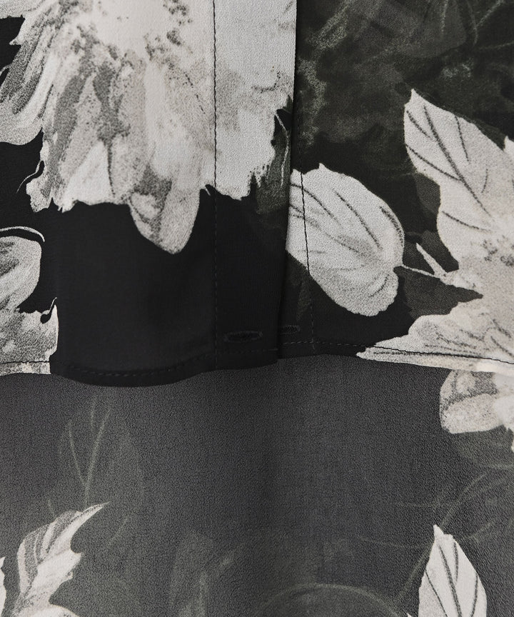 花柄バルーンスリーブシャツ