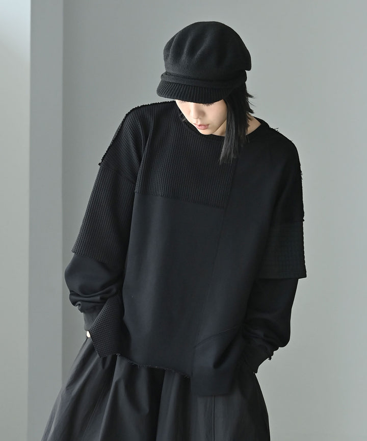 UNISEX テクニカルパッチワークトップス