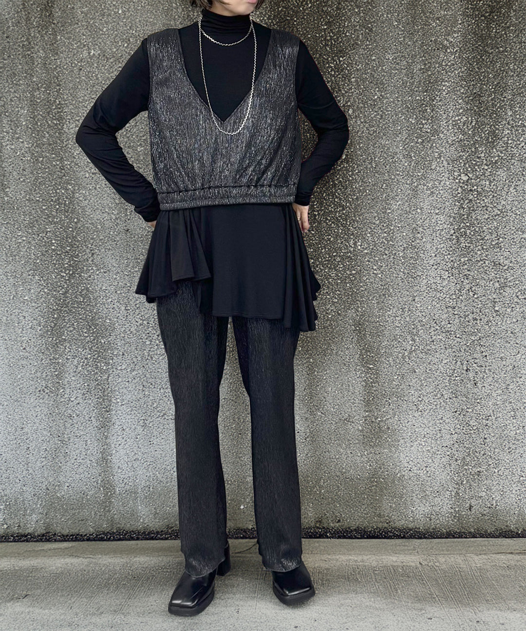 [前後2WAY]グリッターベスト