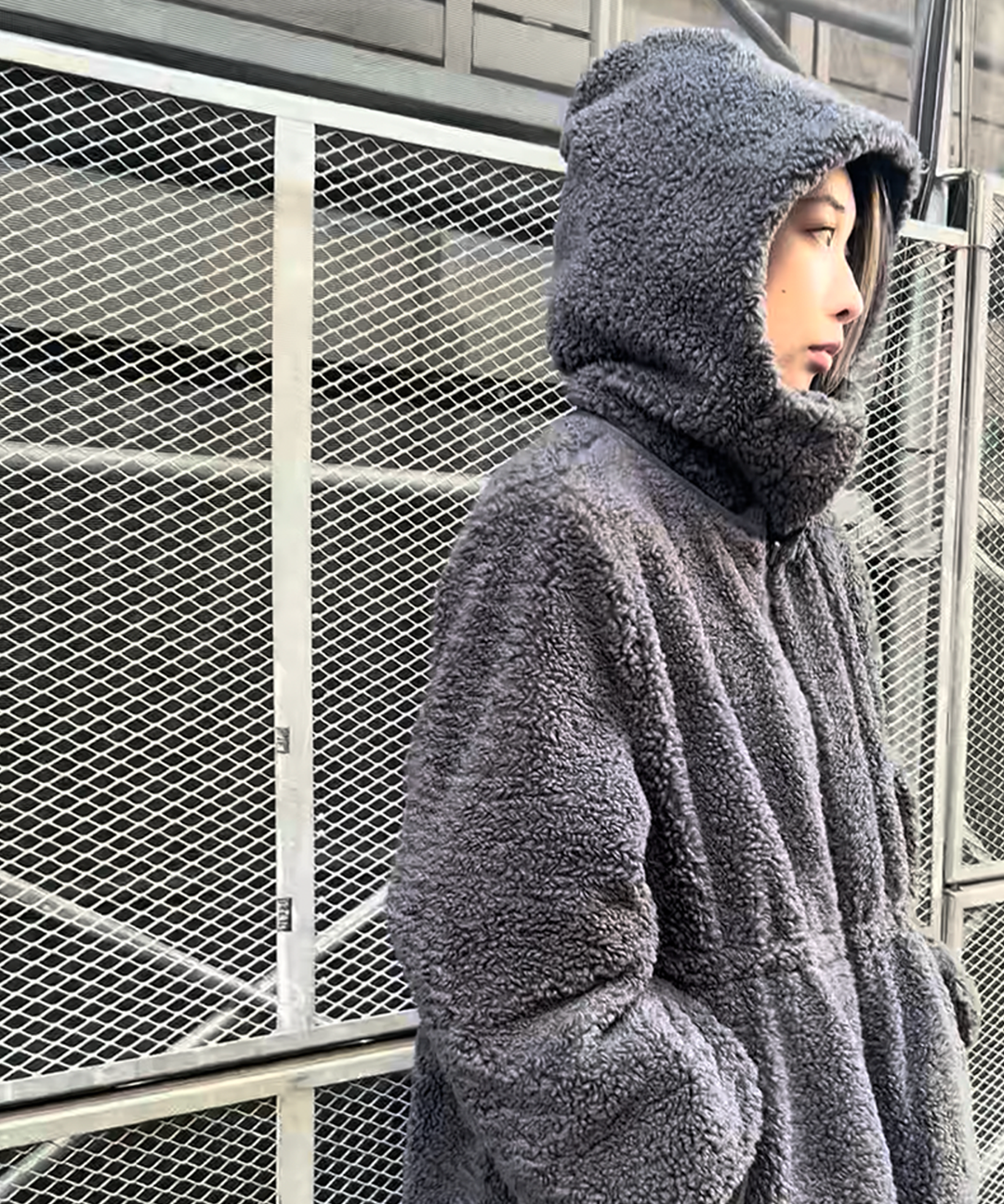 4WAY　ボアロングコート