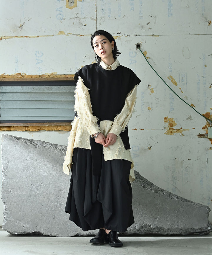 フェザーアシメシャツ