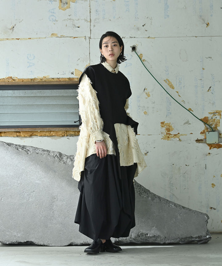 フェザーアシメシャツ