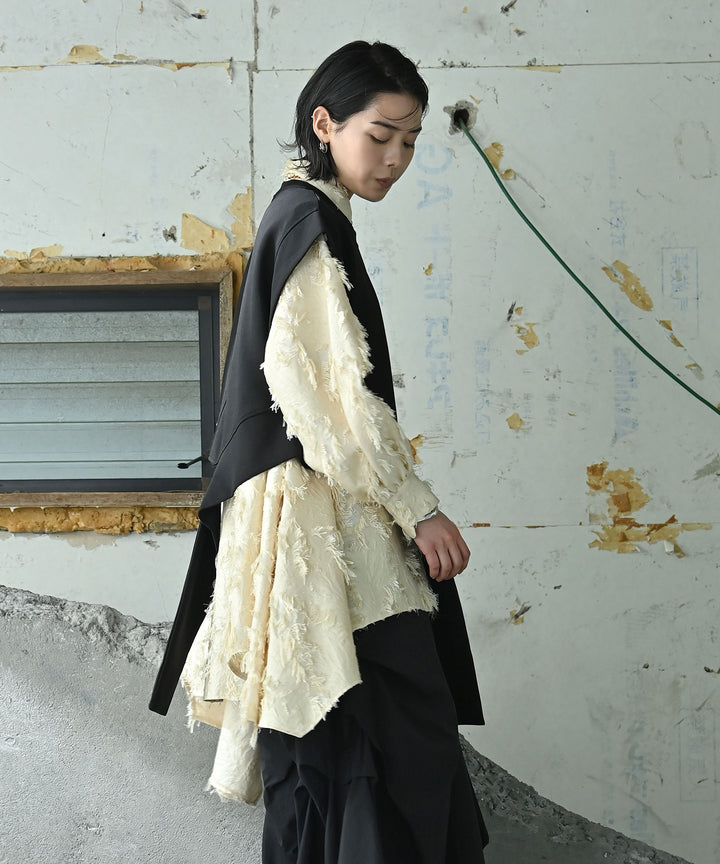 フェザーアシメシャツ