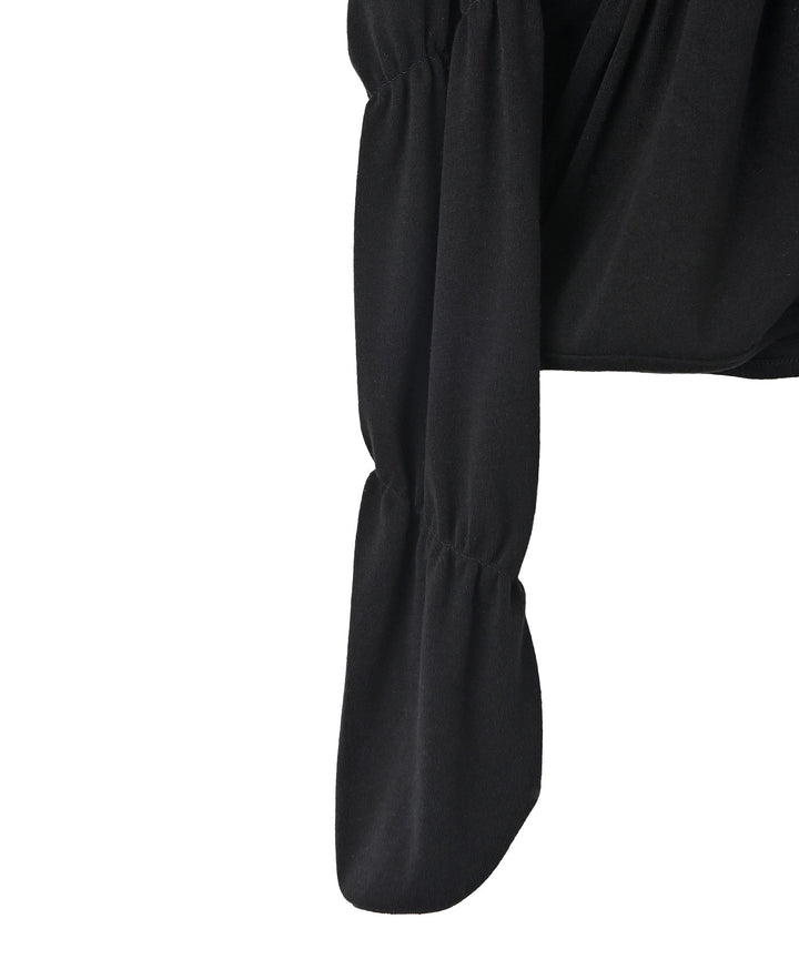 シャーリングスナップボタンフーディー