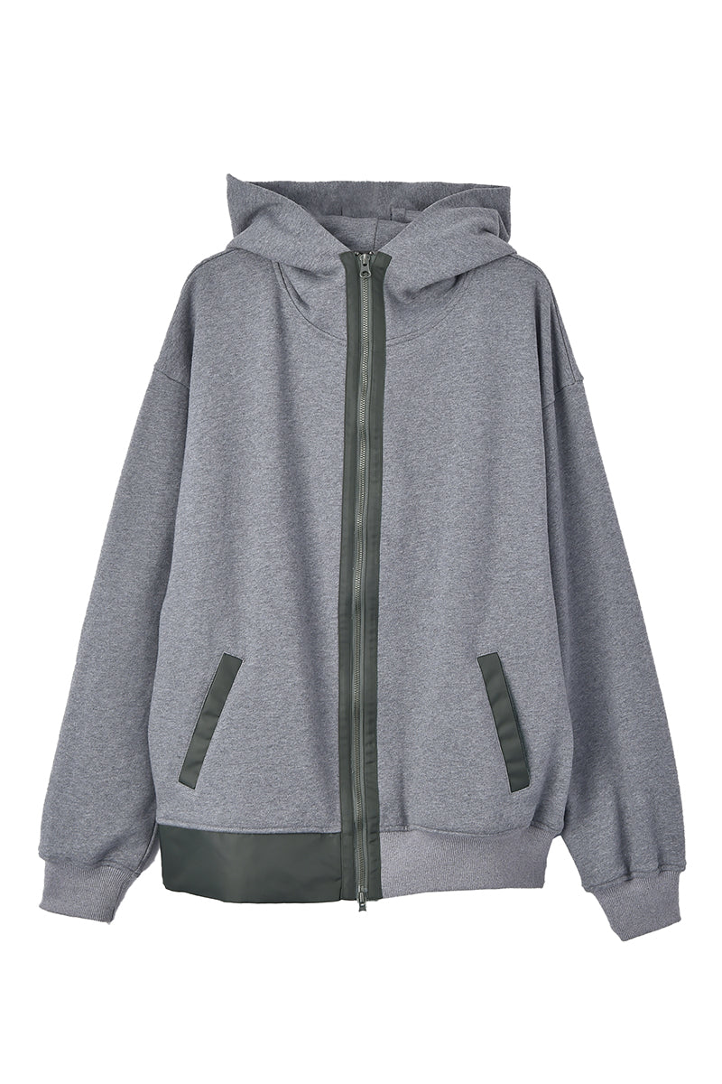 UNISEX スイッチングジップフーディー – funda mine