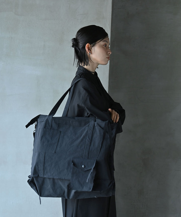 "KONBU®"切りっぱなし撥水極軽量トラベルバッグ