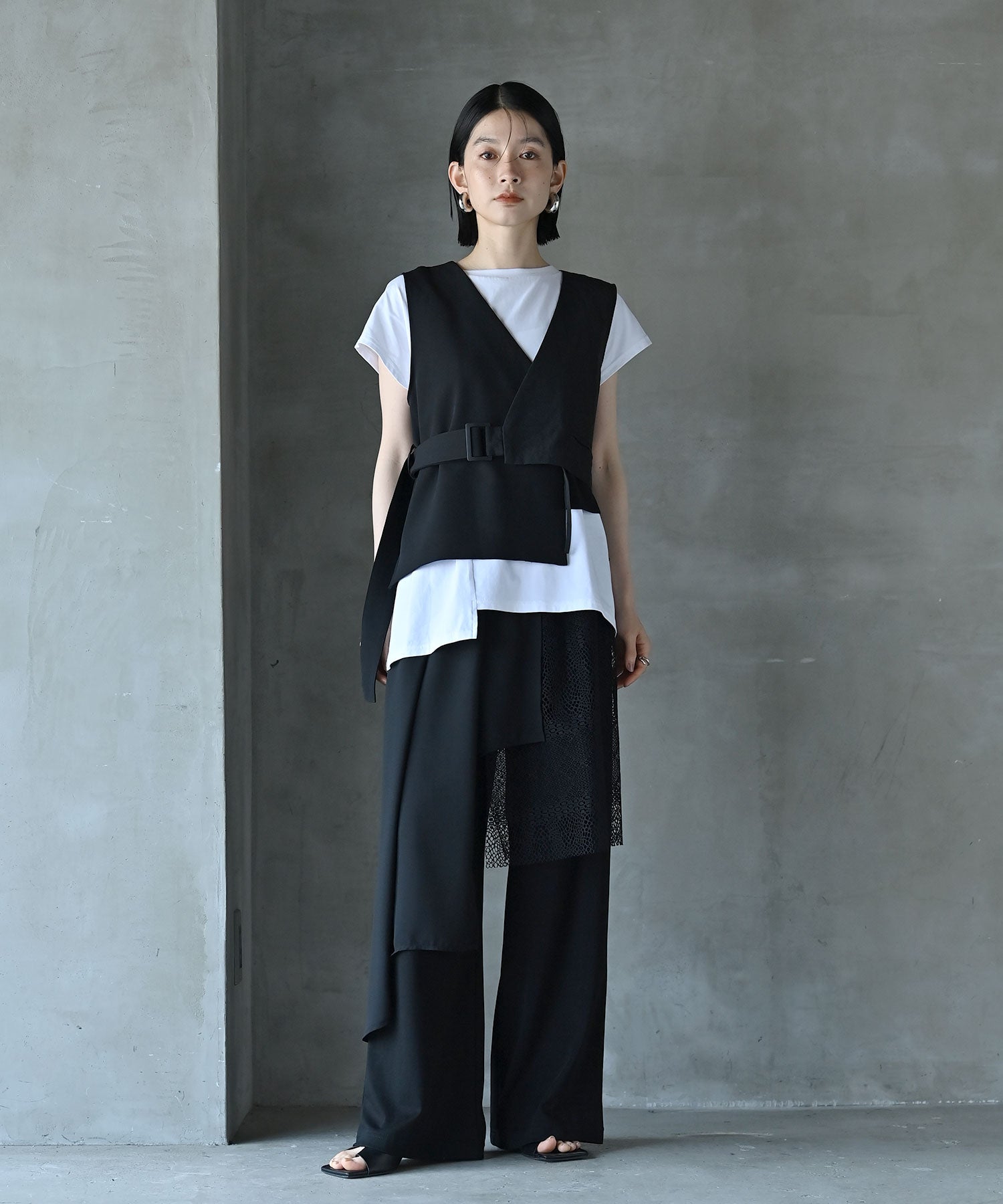 アシンメトリーレイヤードパンツ – funda mine