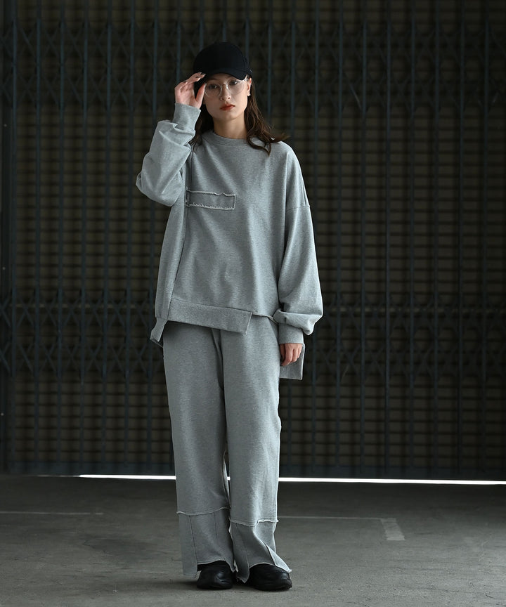【SETUP可】UNISEX エフォートレス裏毛パンツ