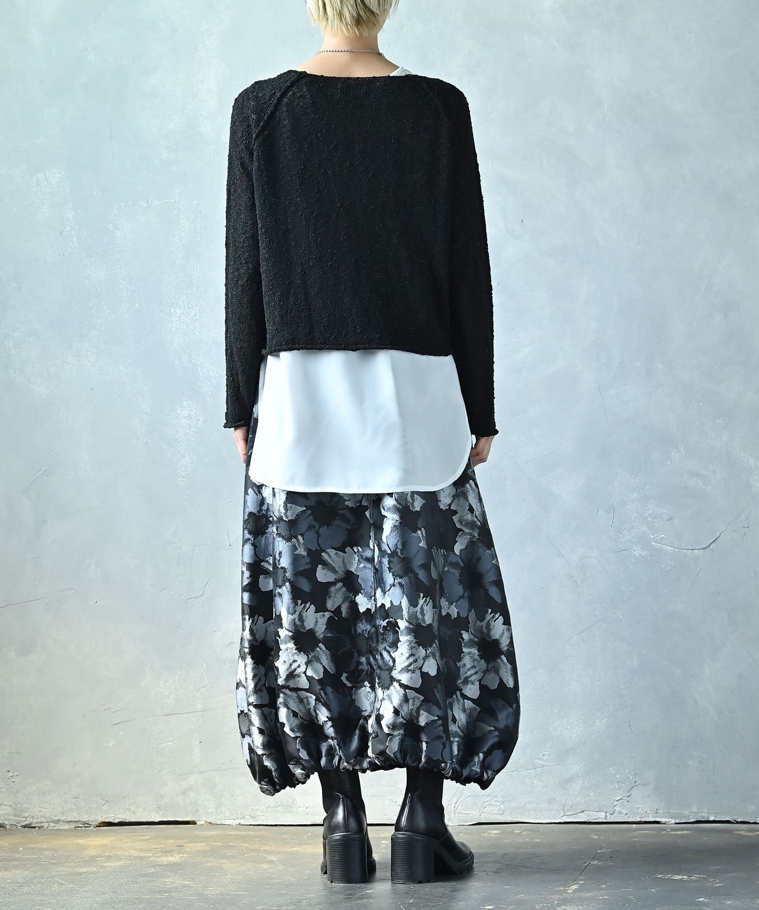 フラワージャガードバルーンスカート – funda mine