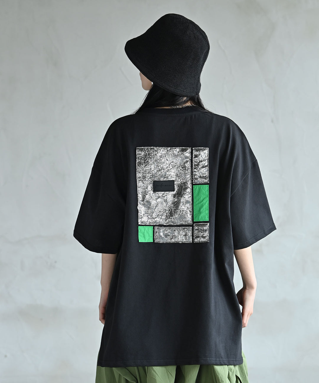 【日本製】UNISEX フラグメントグリッドTシャツ