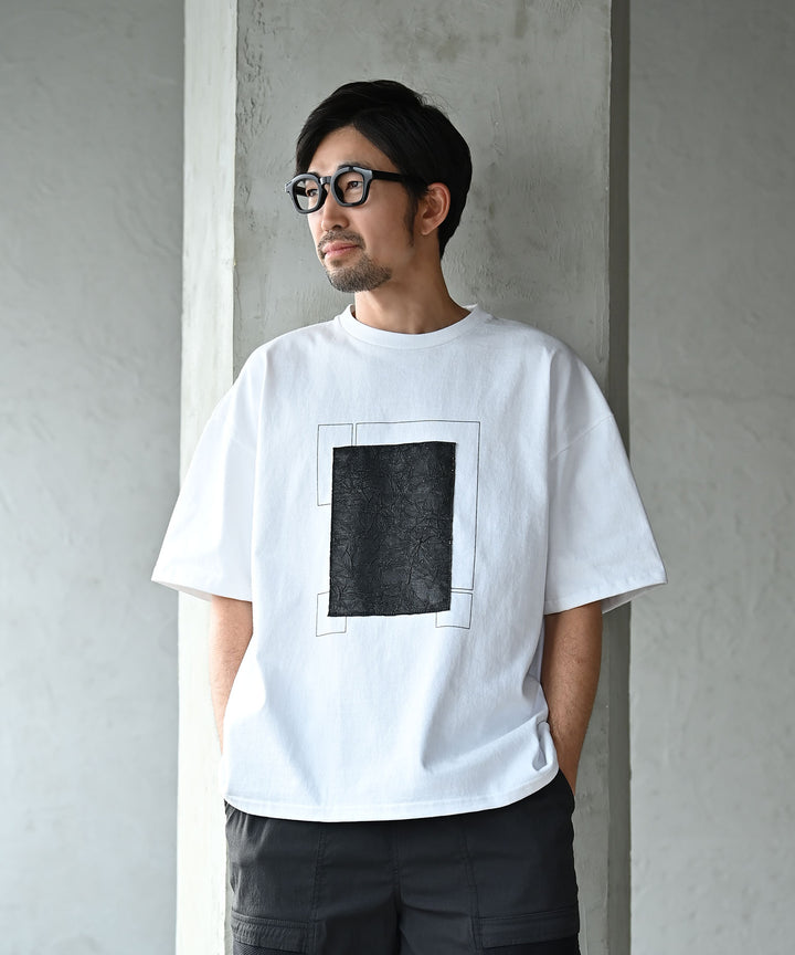 【日本製】UNISEX フラグメントグリッドTシャツ