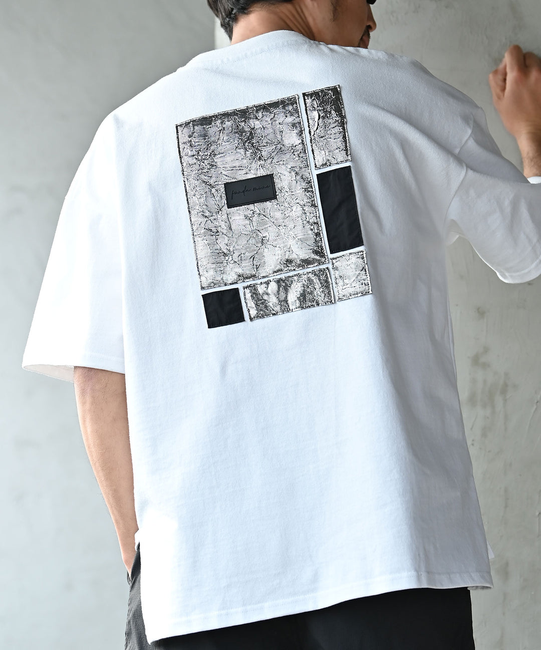 【日本製】UNISEX フラグメントグリッドTシャツ