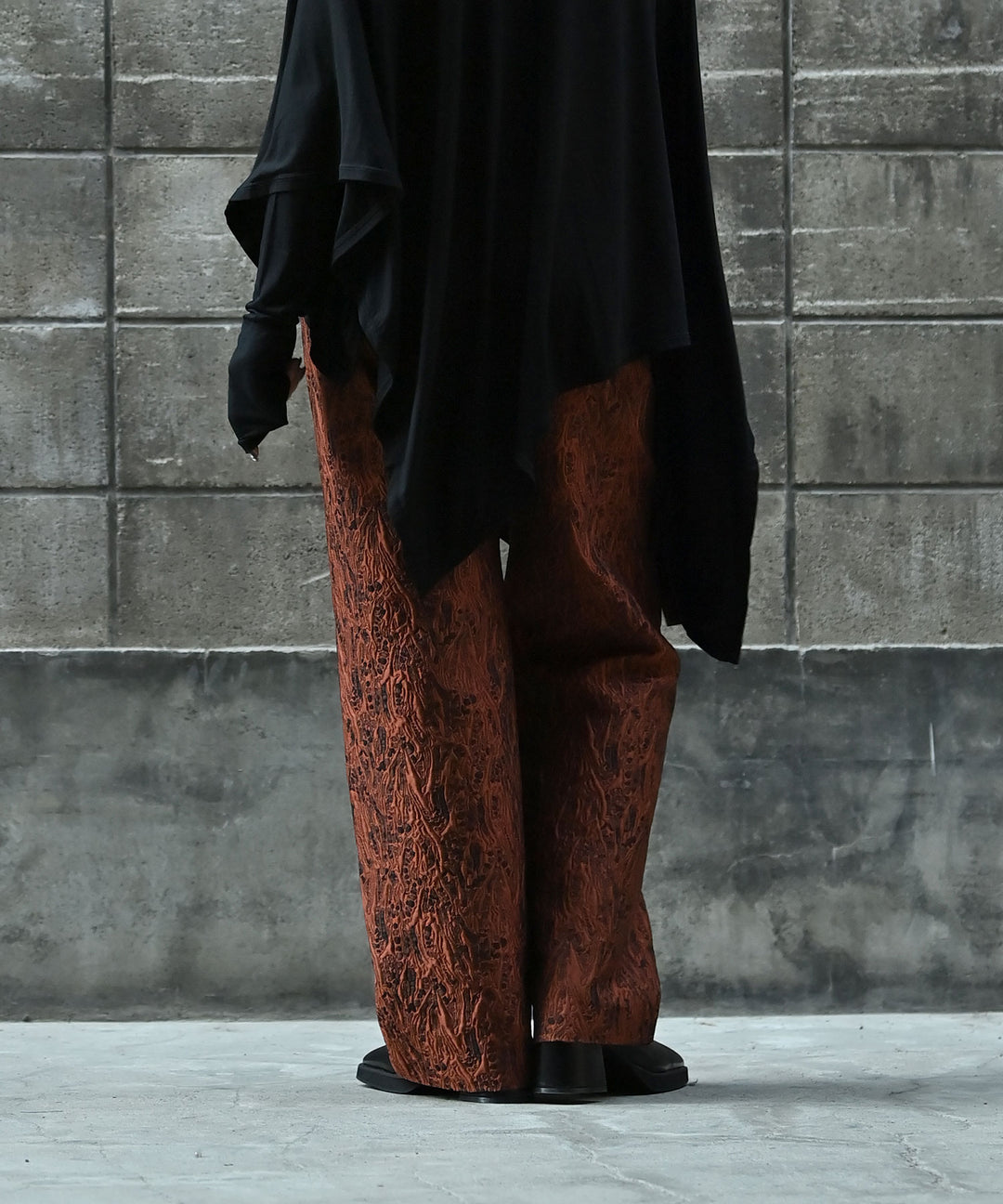 ジャガードハイウエストワイドパンツ