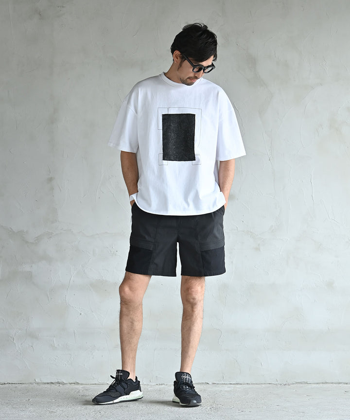 【日本製】UNISEX フラグメントグリッドTシャツ