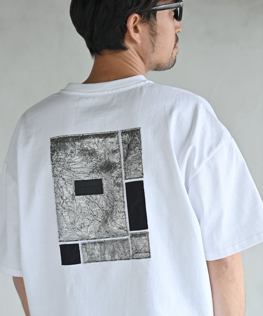 【日本製】UNISEX フラグメントグリッドTシャツ