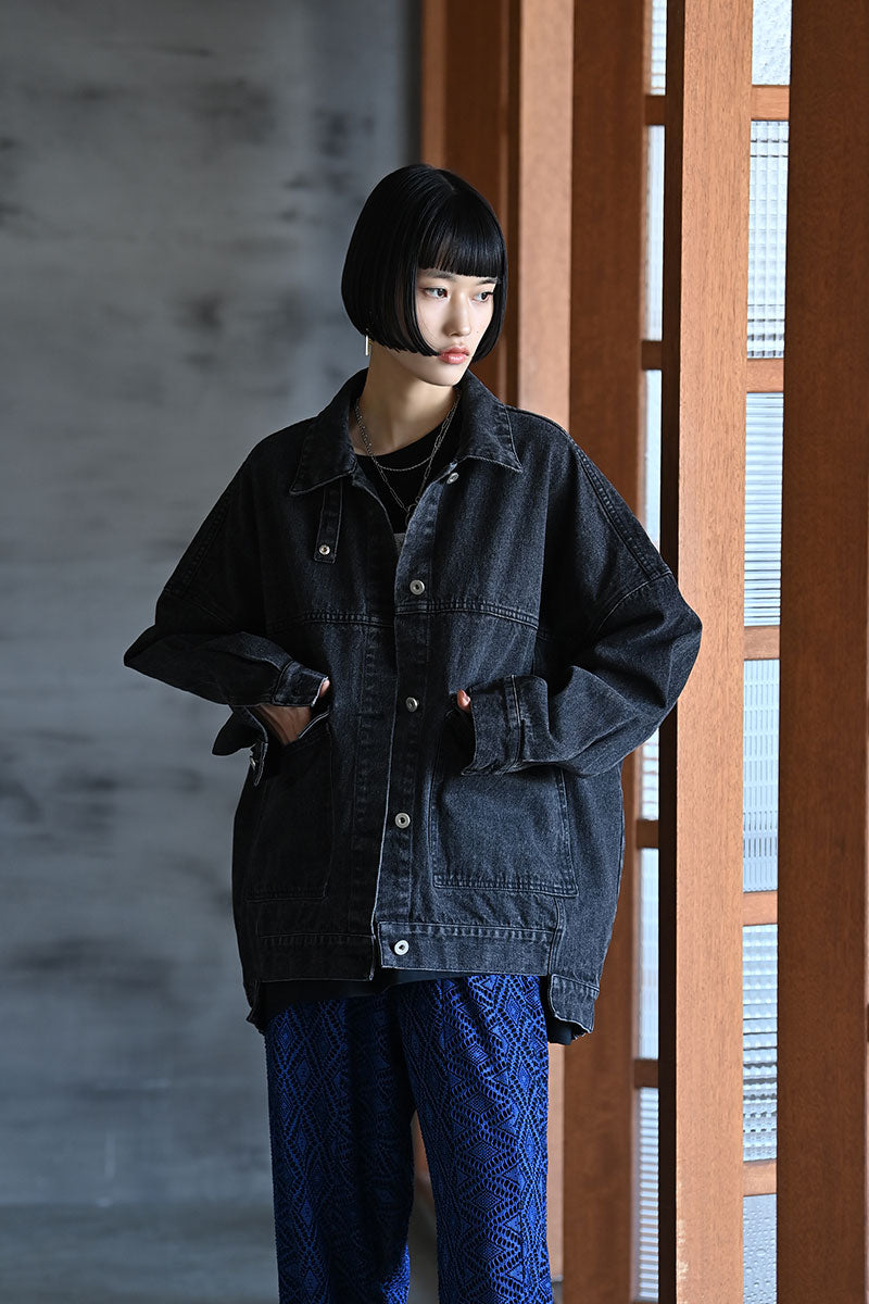 [2WAY] UNISEX ビッグシルエットデニムジャケット