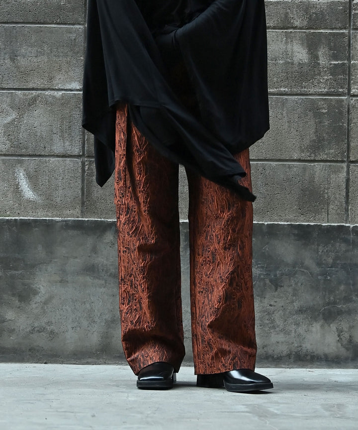 ジャガードハイウエストワイドパンツ