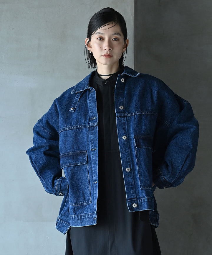 [2WAY] UNISEX ビッグシルエットデニムジャケット